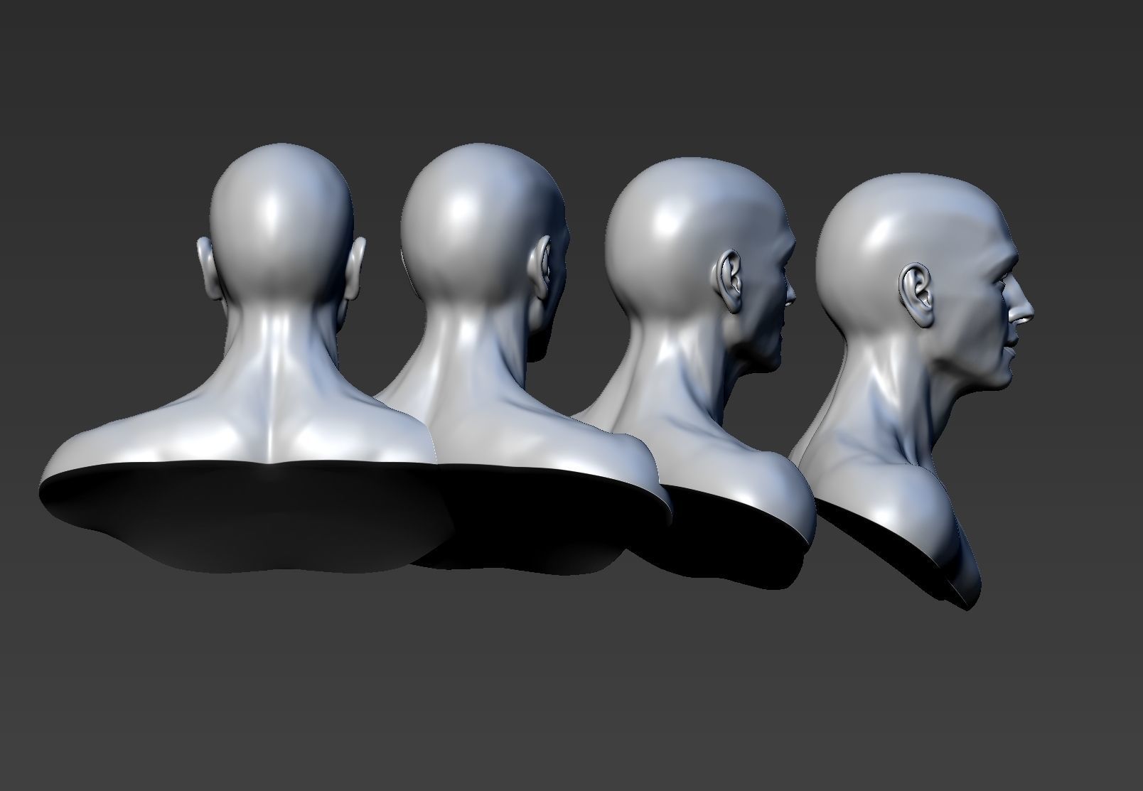 Young Man Head  3D print model_7