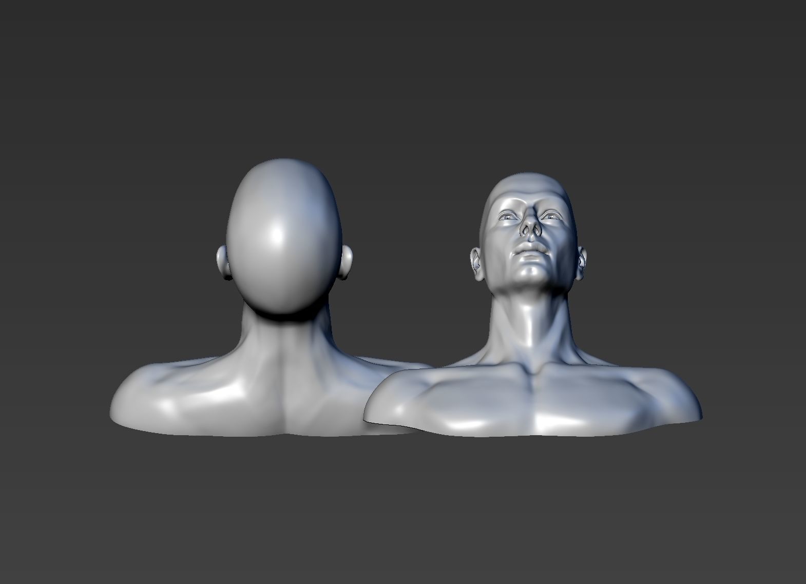 Young Man Head  3D print model_5