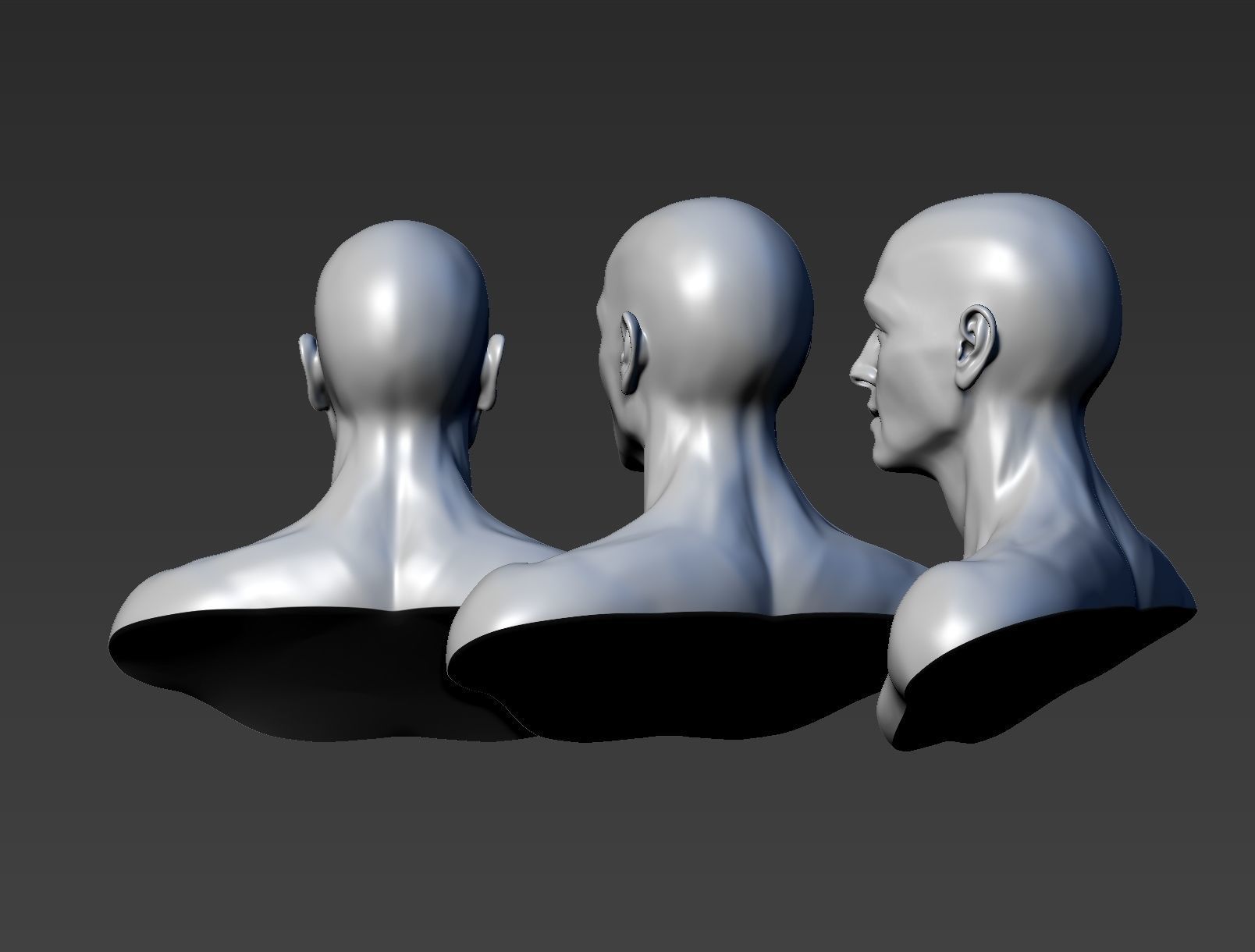 Young Man Head  3D print model_3
