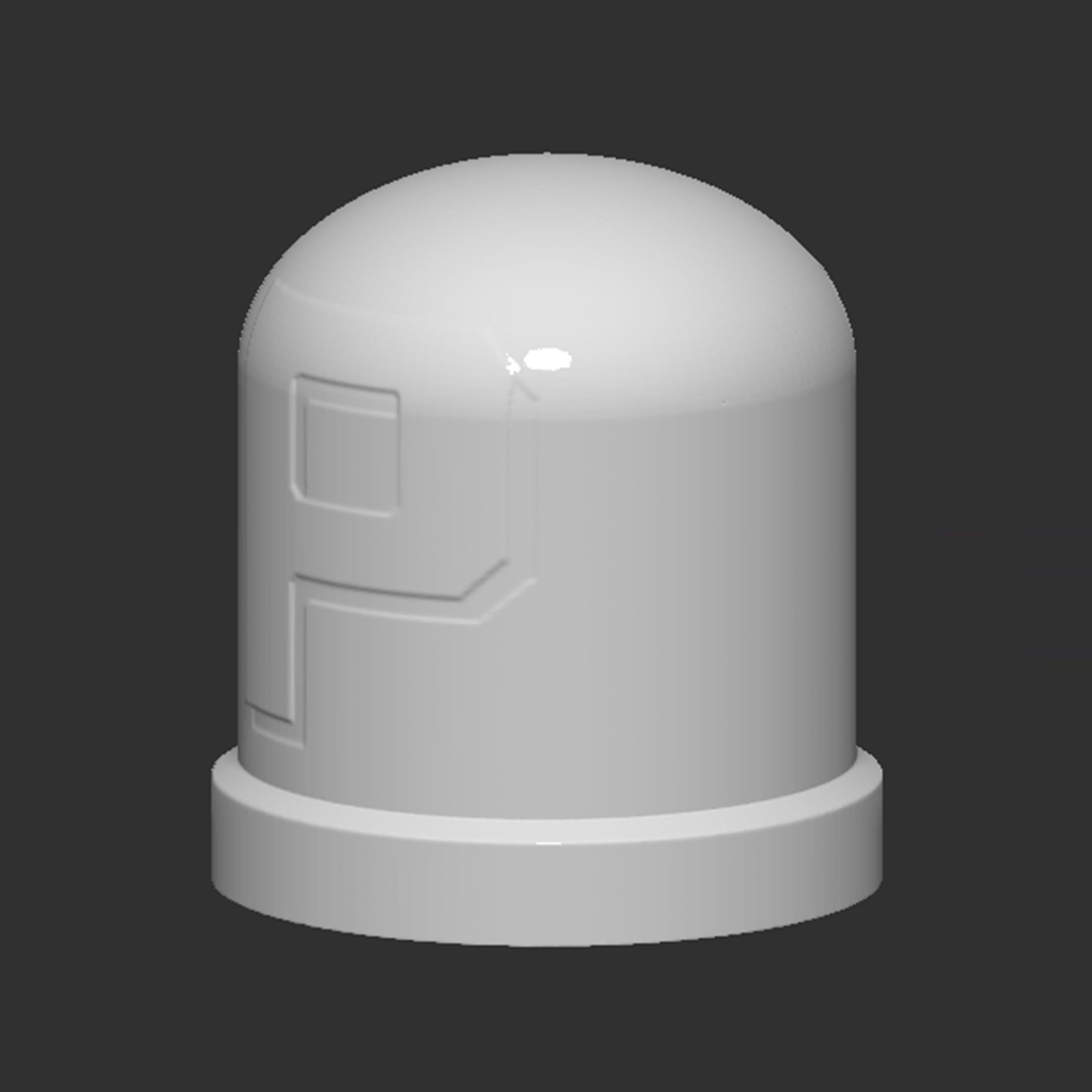 P Switch Button 3D print model_3