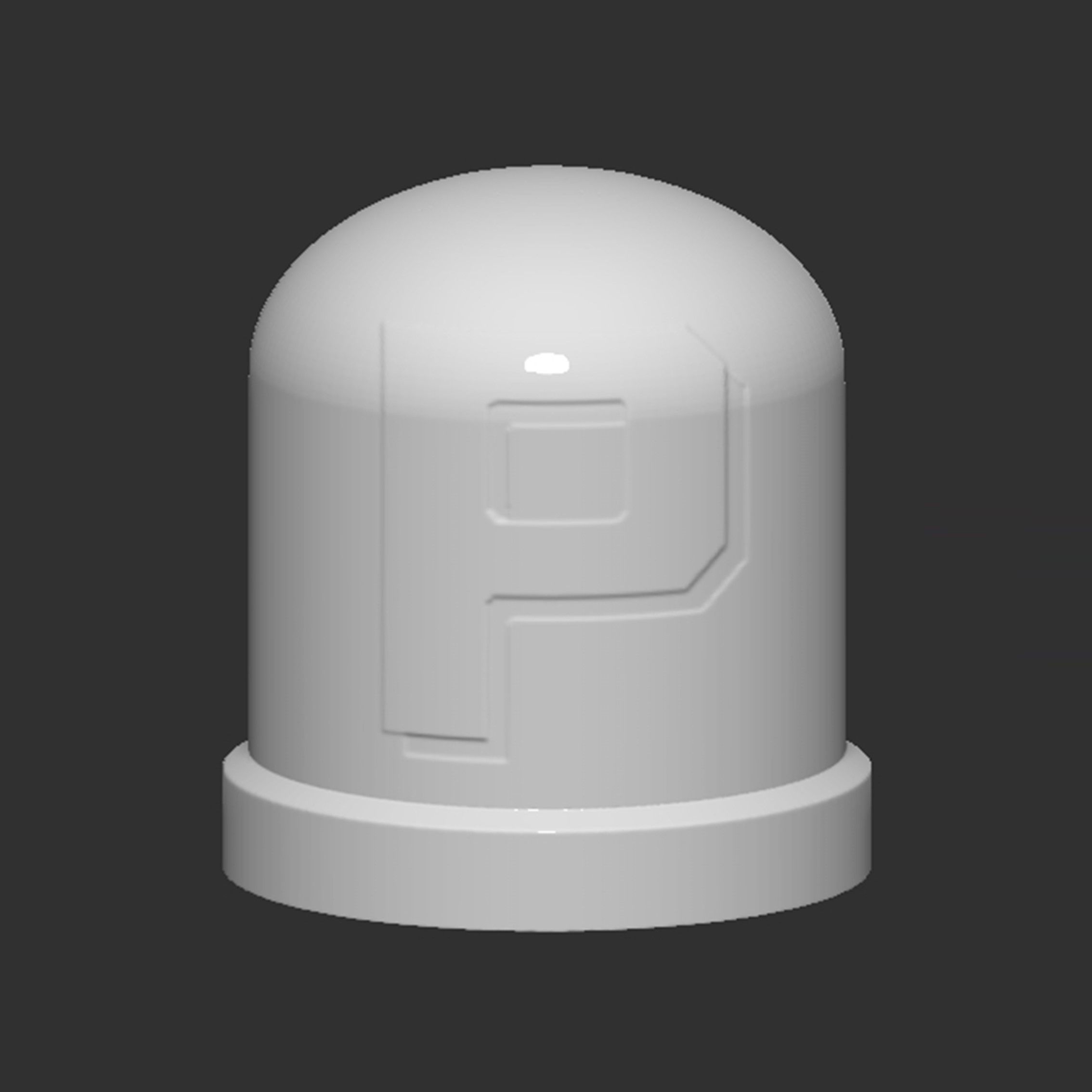 P Switch Button 3D print model_1
