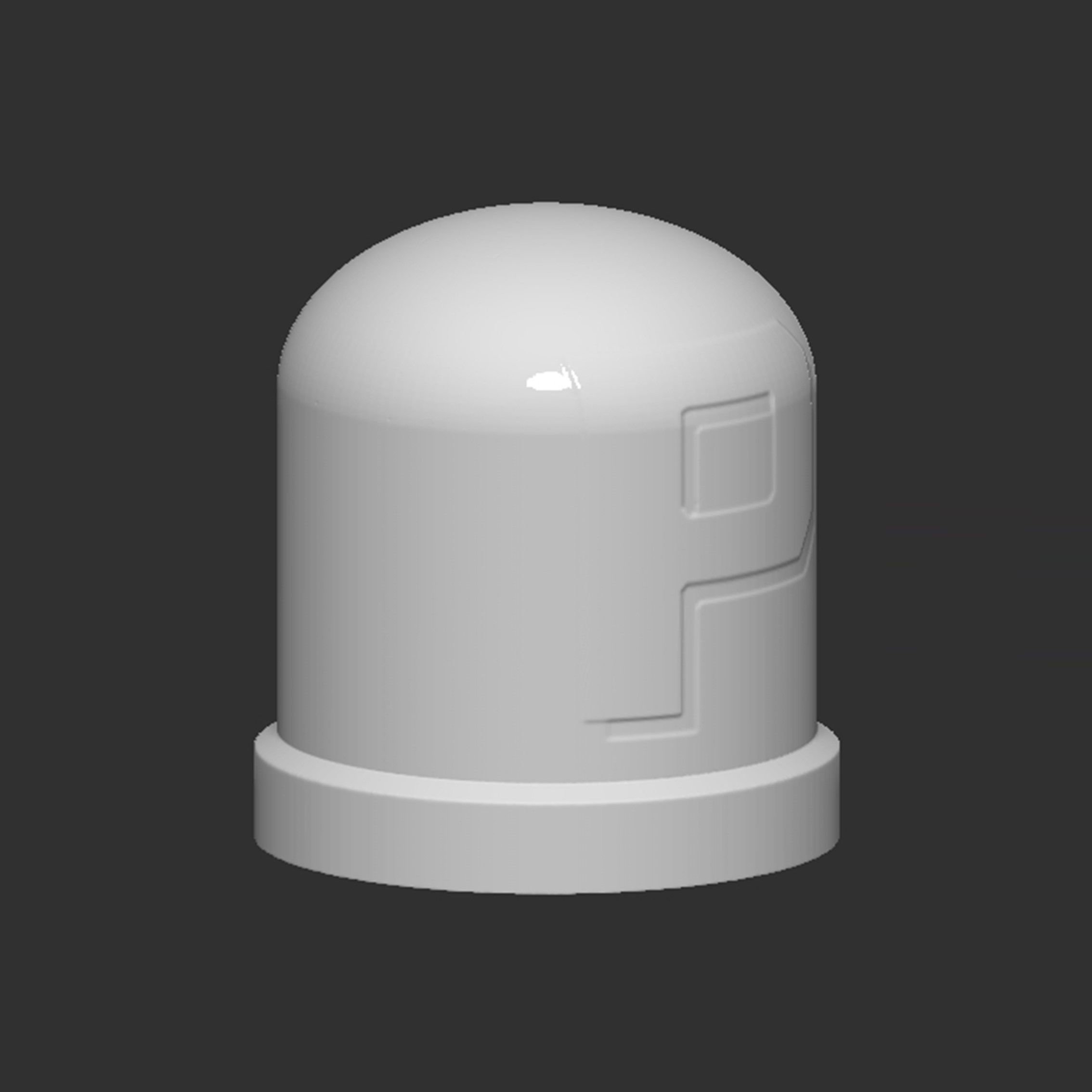 P Switch Button 3D print model_7