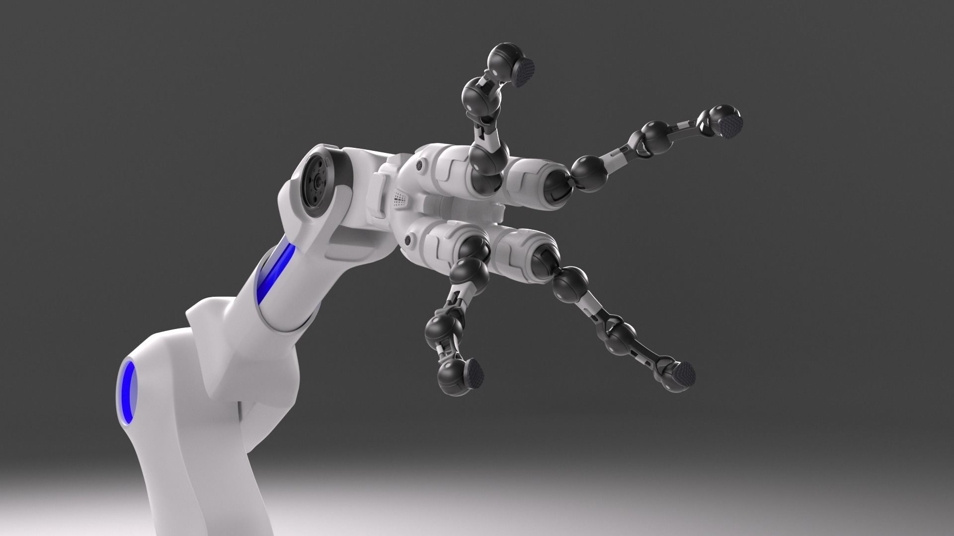 Robotic Arm Rigged 3D model_2
