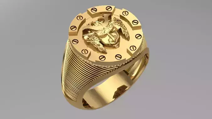 MENS RINGS WITH MOTIF - R04