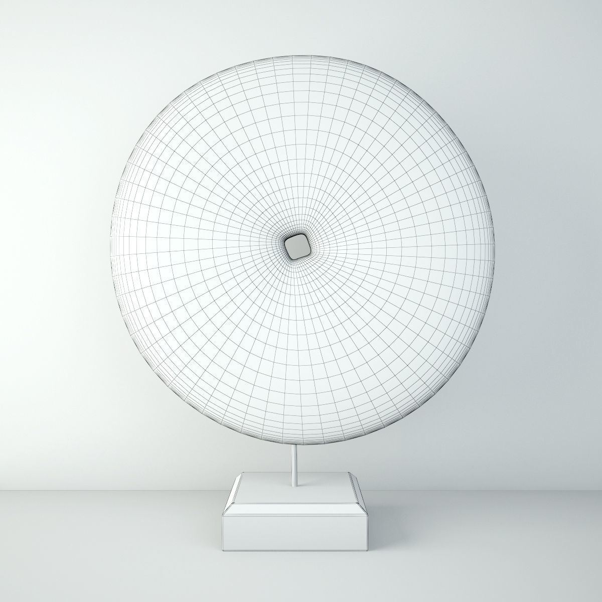 Old India Wood Wheel on Stand 3D model_2