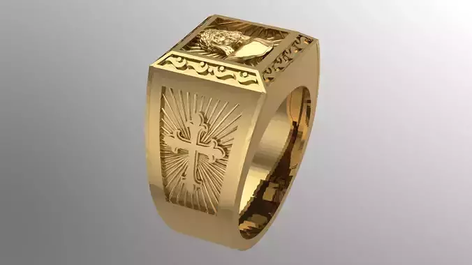 MENS RINGS WITH MOTIF - R08 3D print model