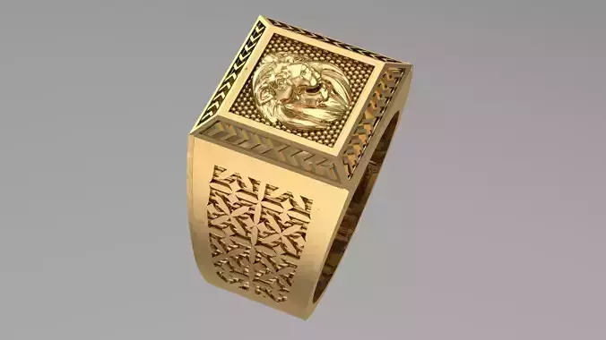MENS RINGS WITH MOTIF - R09