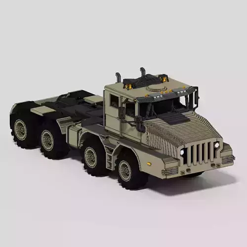 Voxel MZKT Volat Truck 741350 Low-poly 3D model