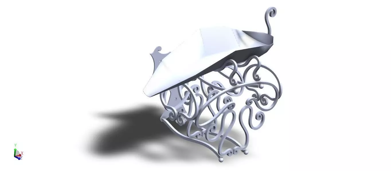 Water draining with ornaments 3D model_0