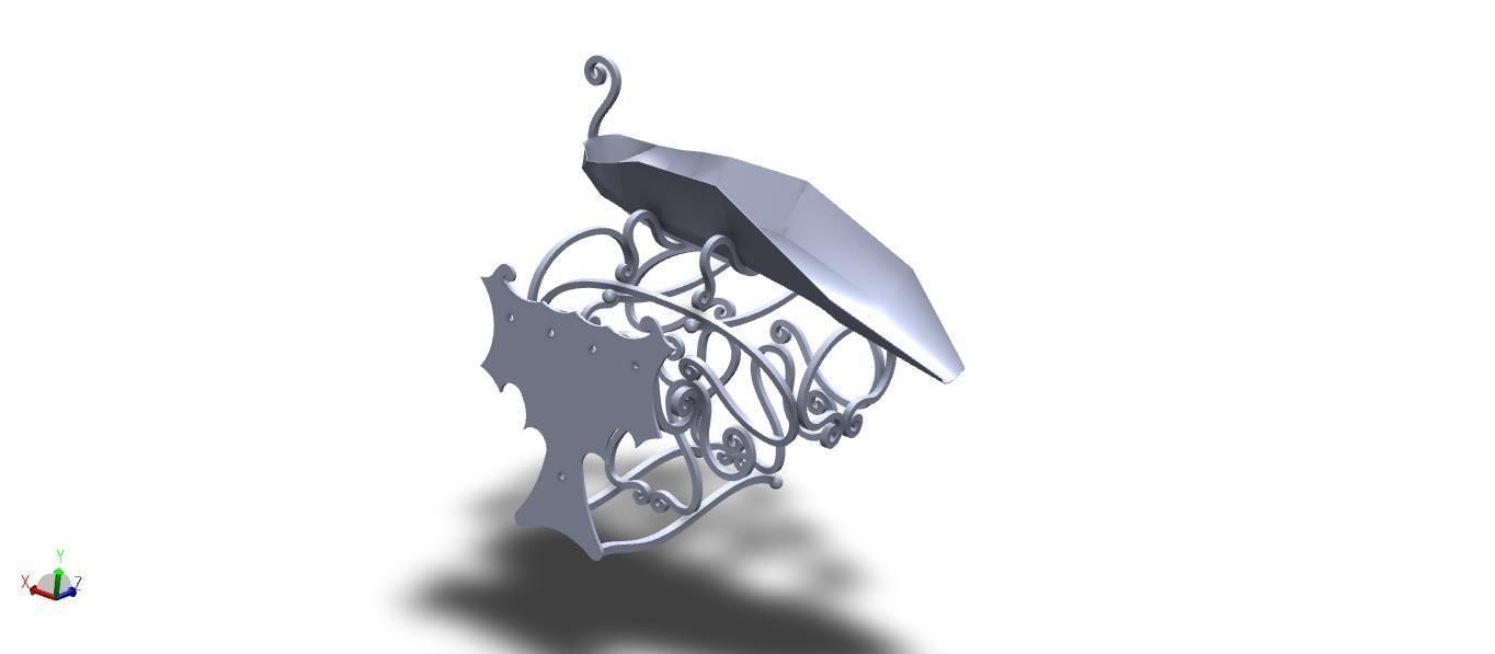 Water draining with ornaments 3D model_2