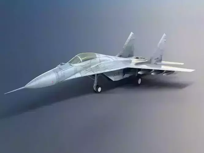 Silver Military Jet Fighter
