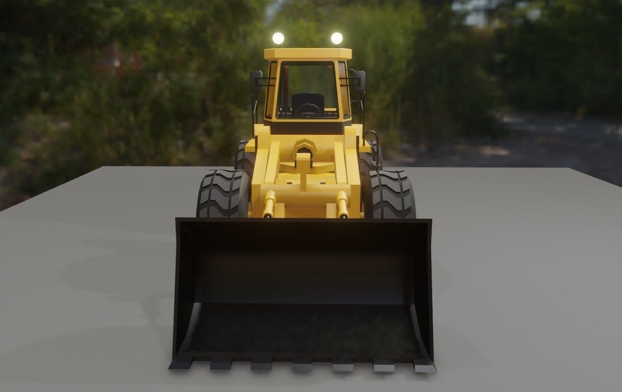 Tractor - Wheel Loader - Trator Low-poly 3D model_24