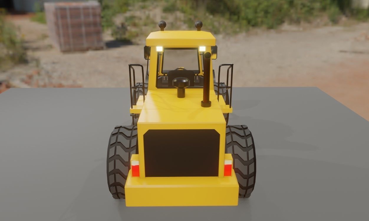 Tractor - Wheel Loader - Trator Low-poly 3D model_20