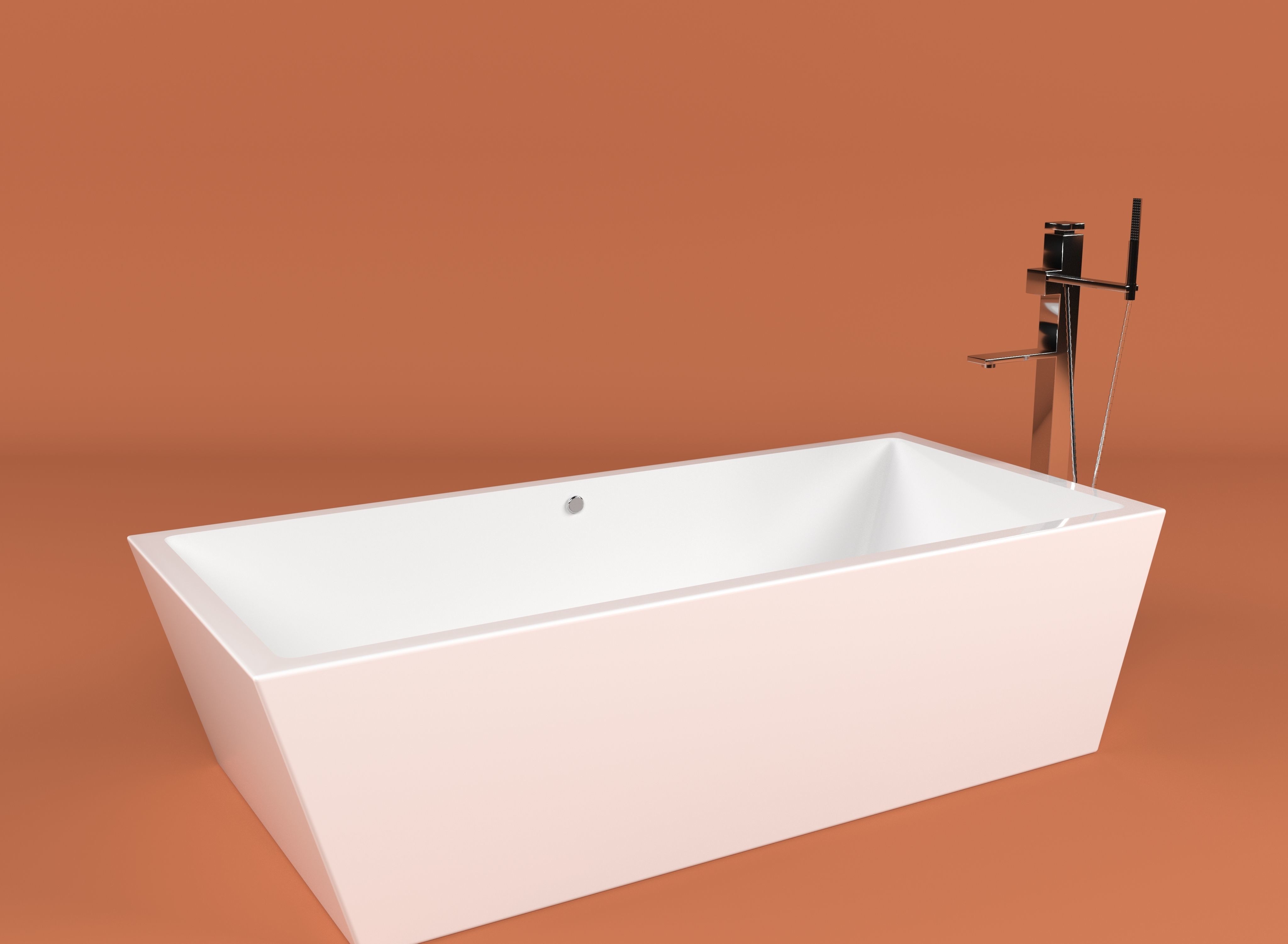 bathtub and faucet 3D model_5
