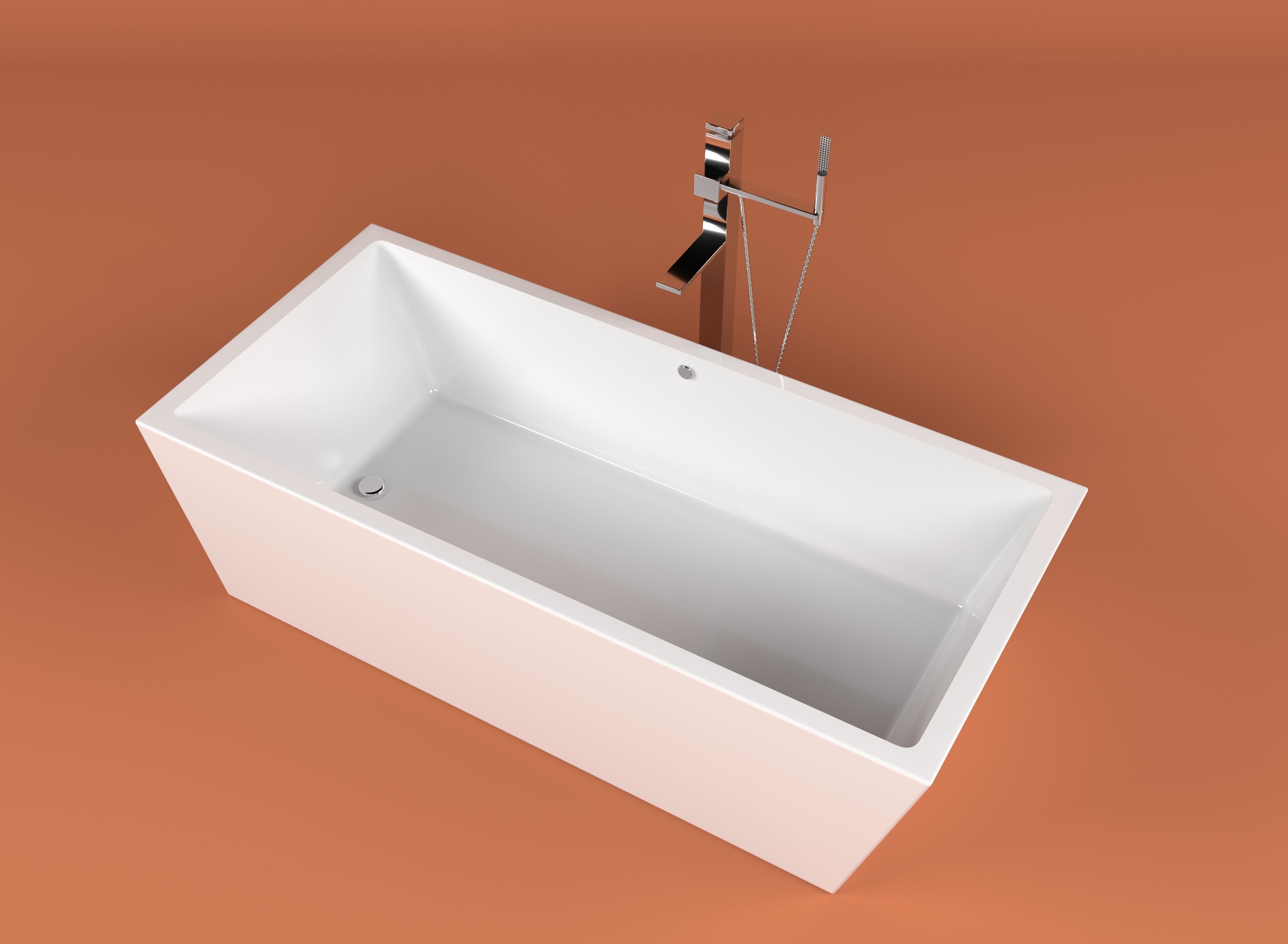 bathtub and faucet 3D model_1