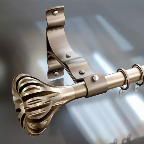 Bracket for curtain rods 3D model_0