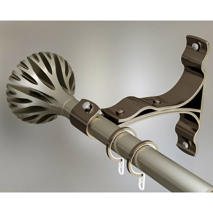 Bracket for curtain rods 3D model_1