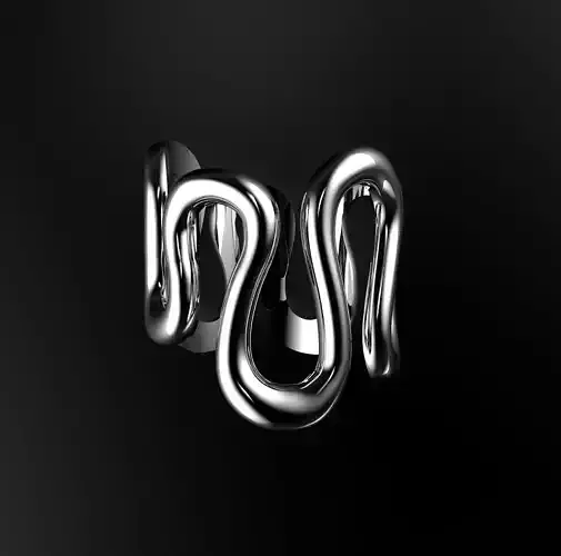 Ring  serpentine 3D print model 
