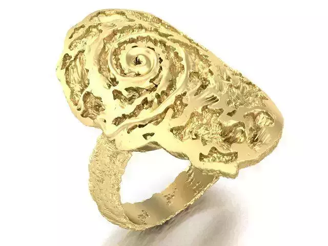 ring of unusual form ammonite 3D print model