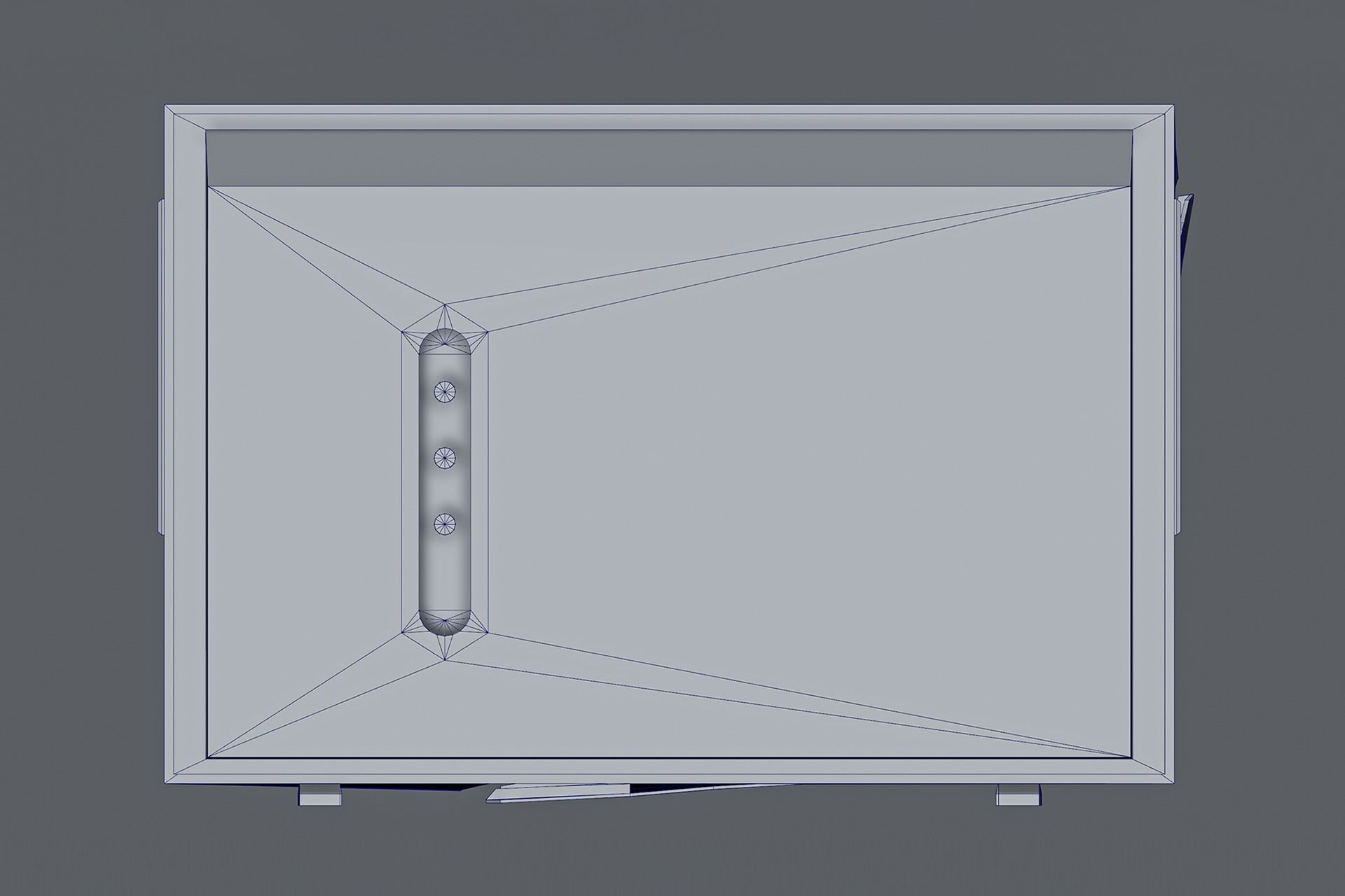 CRT TV Low-poly 3D model_12