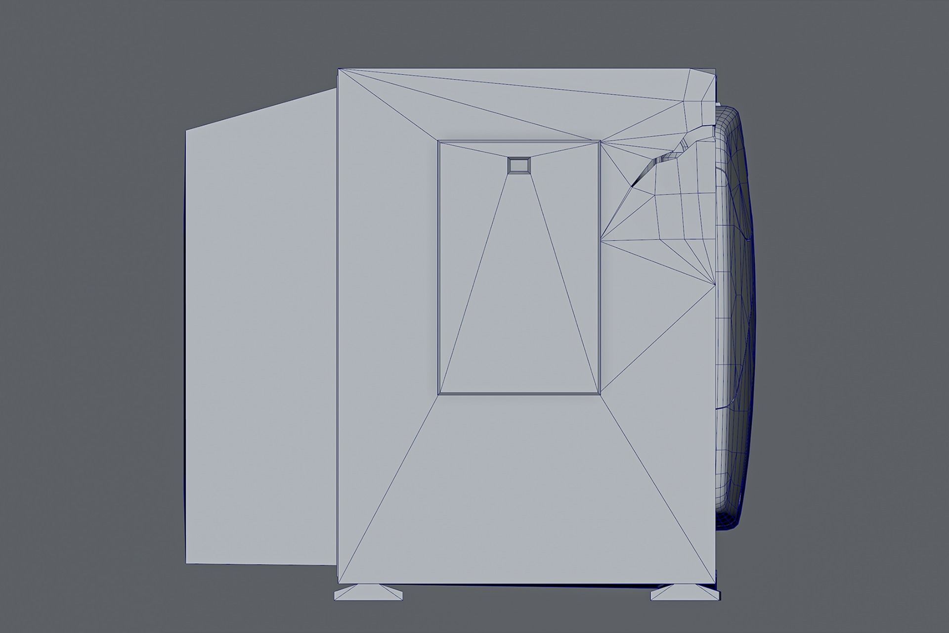 CRT TV Low-poly 3D model_13