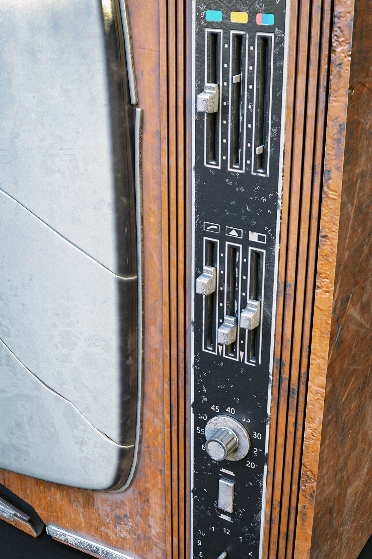 CRT TV Low-poly 3D model_5