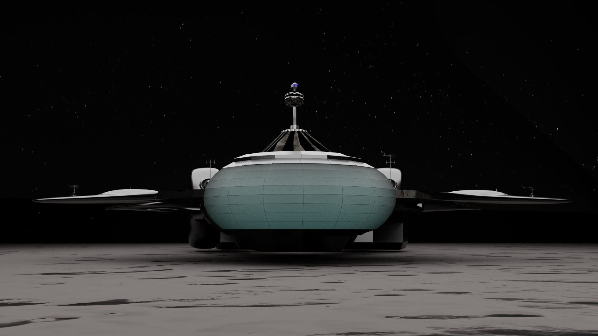 3D Spaceship with a character 3D model_6