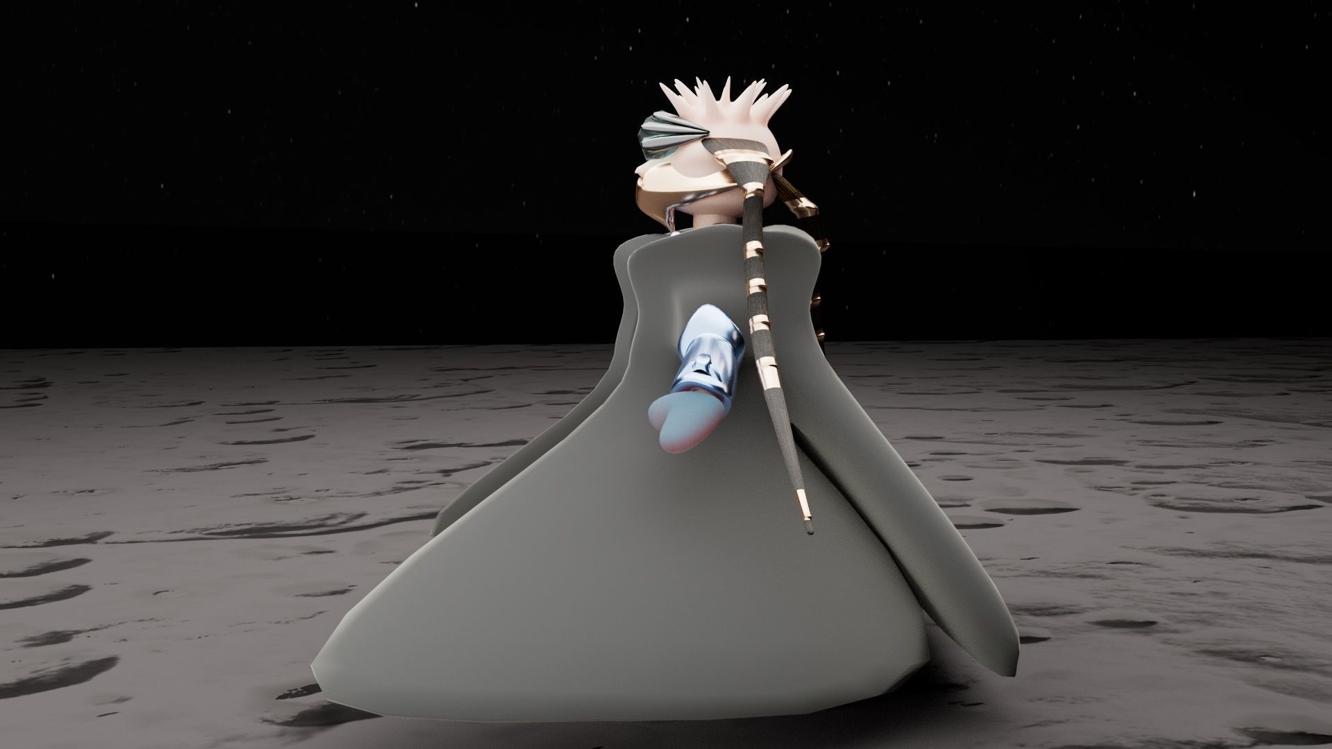 3D Spaceship with a character 3D model_5