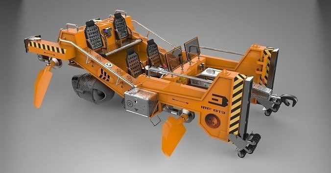 HOVER CAR Low-poly 3D model