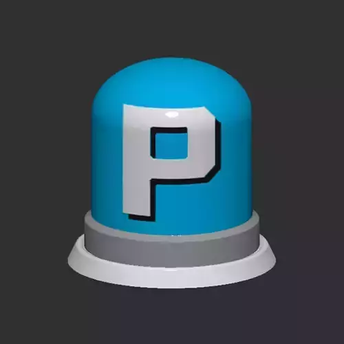 P Switch Button Based 3D print model