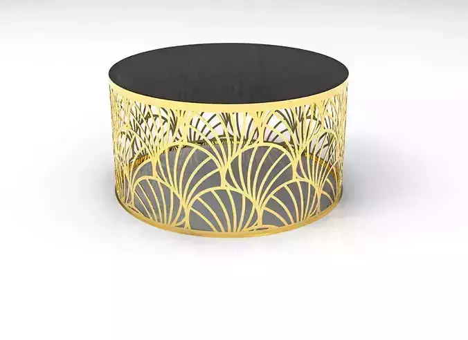 Metal Round Table 08 3D print model