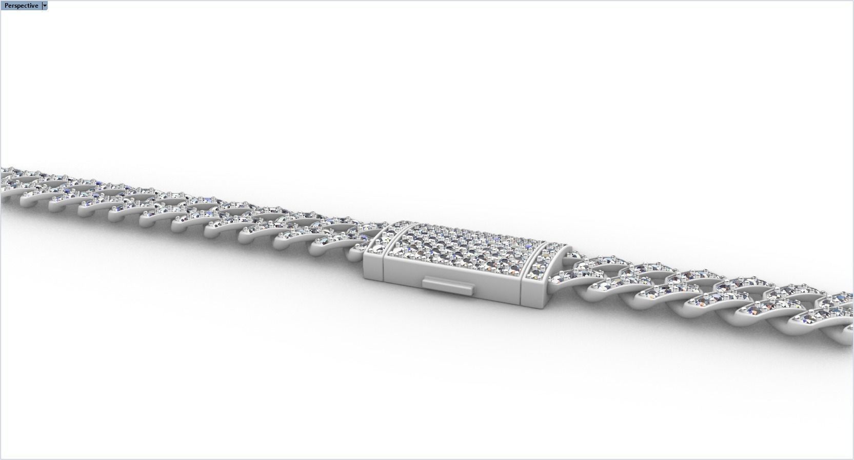 DIAMOND CHAIN MIAMI KUBAN CHAIN 10 MM FOR BRACELET OR NECKLACE 3D print model_25