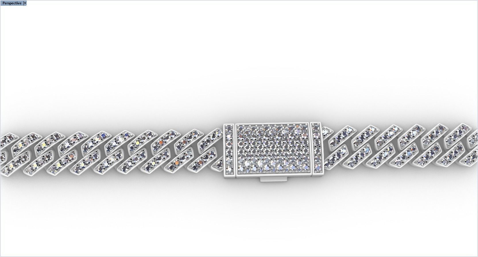 DIAMOND CHAIN MIAMI KUBAN CHAIN 10 MM FOR BRACELET OR NECKLACE 3D print model_27