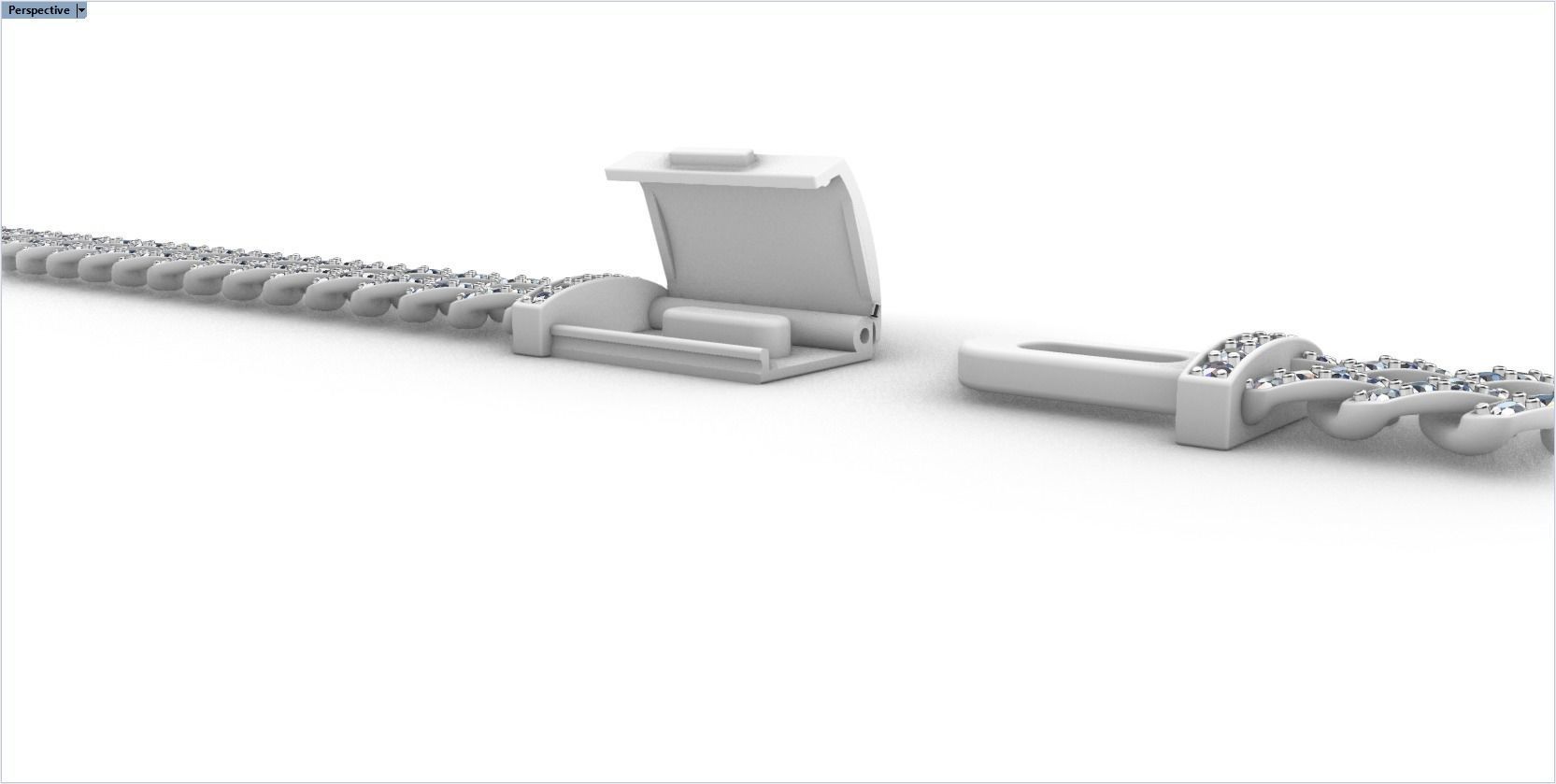 DIAMOND CHAIN MIAMI KUBAN CHAIN 10 MM FOR BRACELET OR NECKLACE 3D print model_35