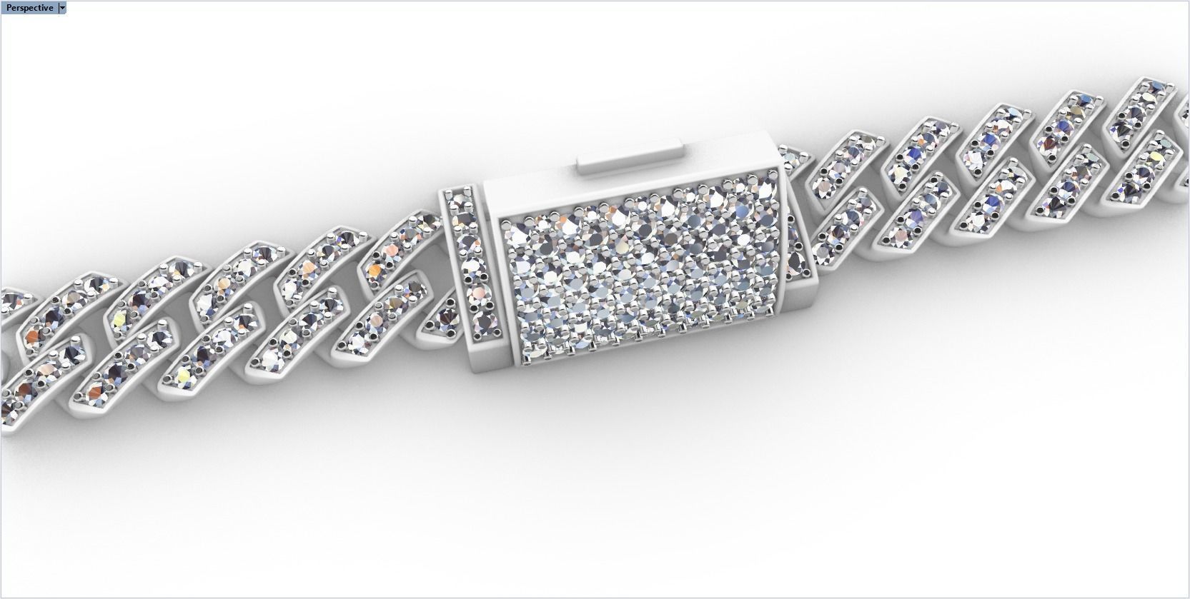 DIAMOND CHAIN MIAMI KUBAN CHAIN 10 MM FOR BRACELET OR NECKLACE 3D print model_33