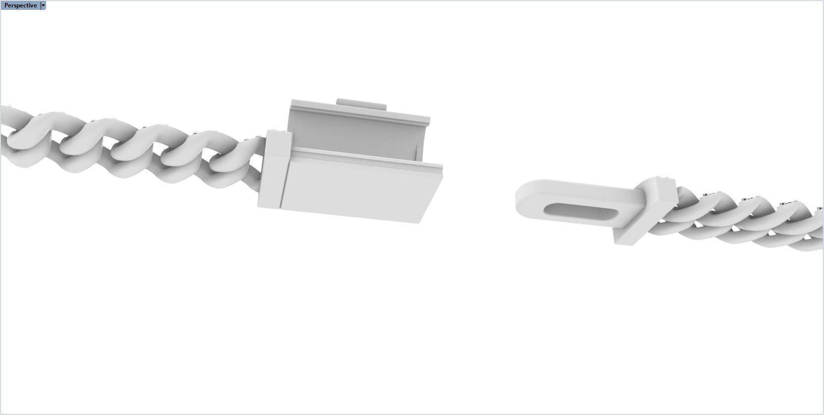 DIAMOND CHAIN MIAMI KUBAN CHAIN 10 MM FOR BRACELET OR NECKLACE 3D print model_36