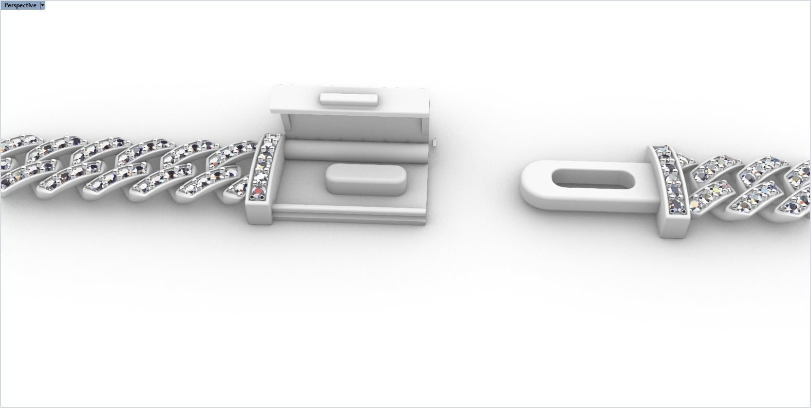 DIAMOND CHAIN MIAMI KUBAN CHAIN 10 MM FOR BRACELET OR NECKLACE 3D print model_34