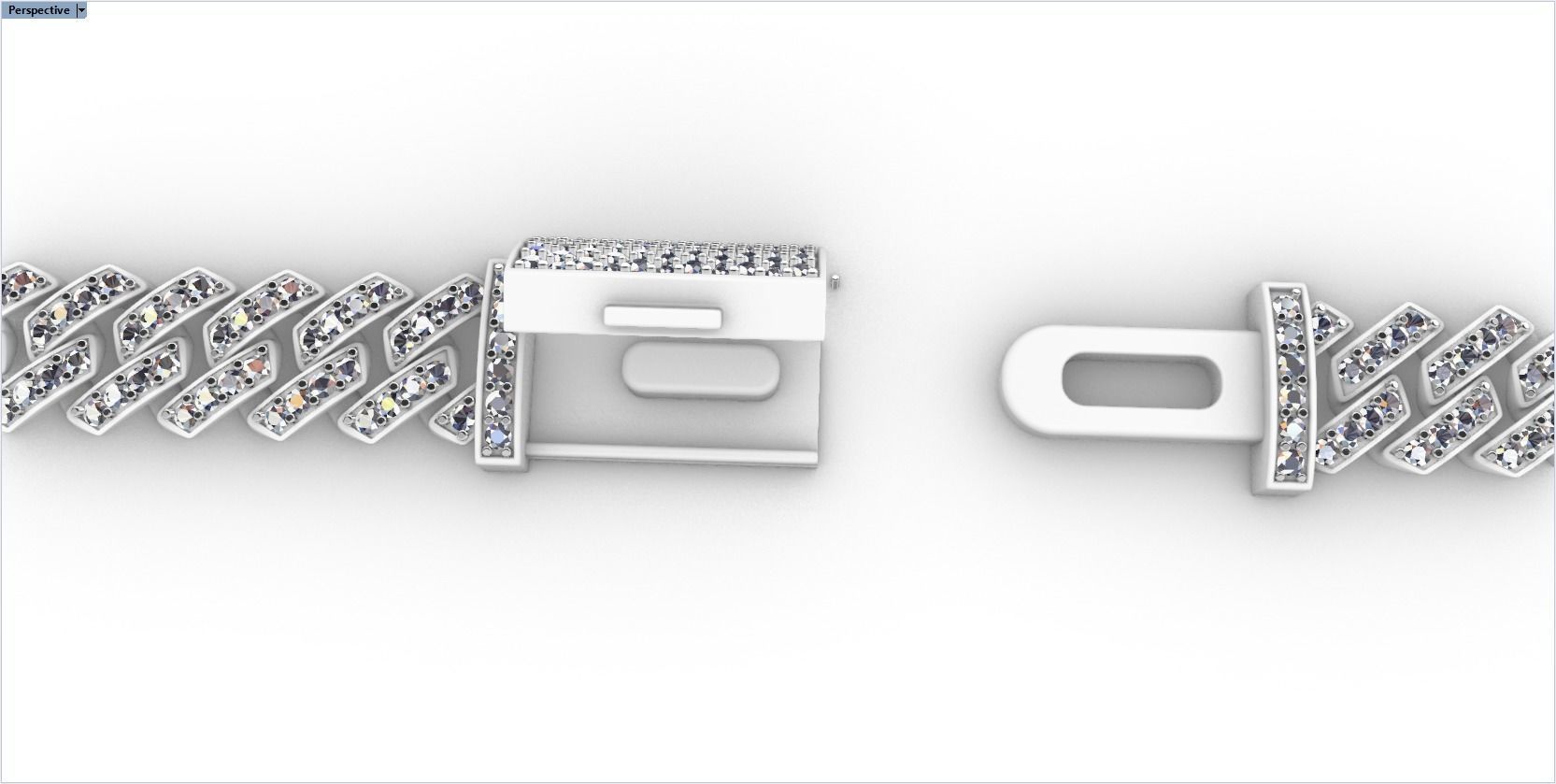 DIAMOND CHAIN MIAMI KUBAN CHAIN 10 MM FOR BRACELET OR NECKLACE 3D print model_37