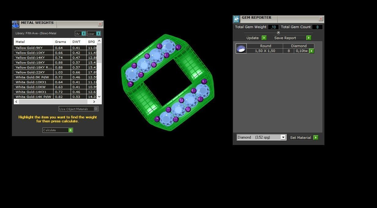 DIAMOND CHAIN MIAMI KUBAN CHAIN 10 MM FOR BRACELET OR NECKLACE 3D print model_2