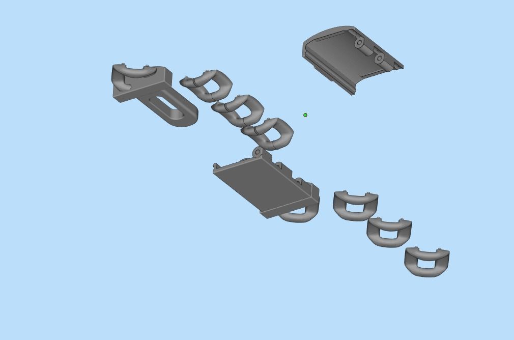 DIAMOND CHAIN MIAMI KUBAN CHAIN 10 MM FOR BRACELET OR NECKLACE 3D print model_41