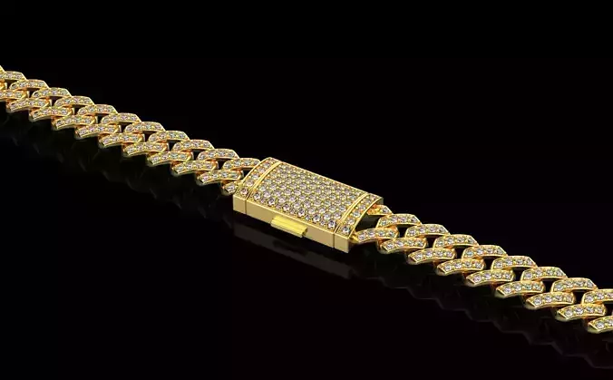DIAMOND CHAIN MIAMI KUBAN CHAIN 10 MM FOR BRACELET OR NECKLACE