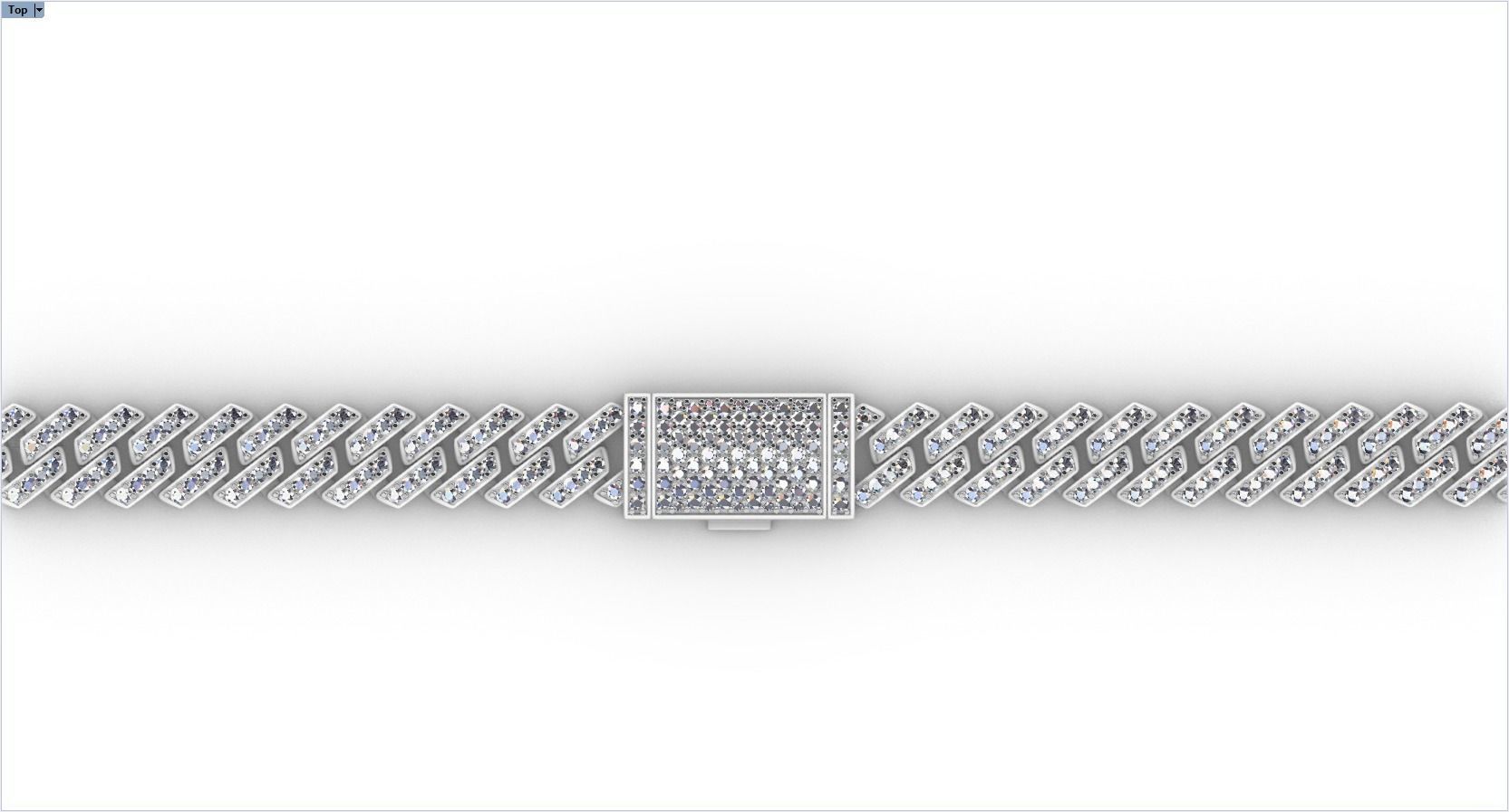 DIAMOND CHAIN MIAMI KUBAN CHAIN 10 MM FOR BRACELET OR NECKLACE 3D print model_24