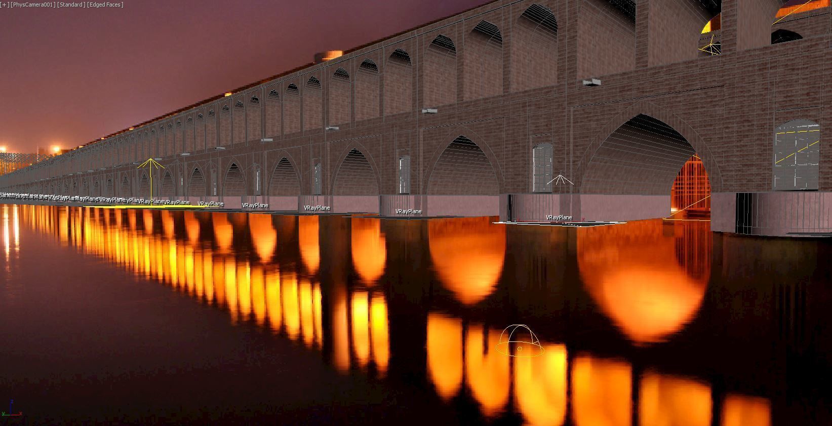 Thirty three bridges Isfahan Iran 3D model_3