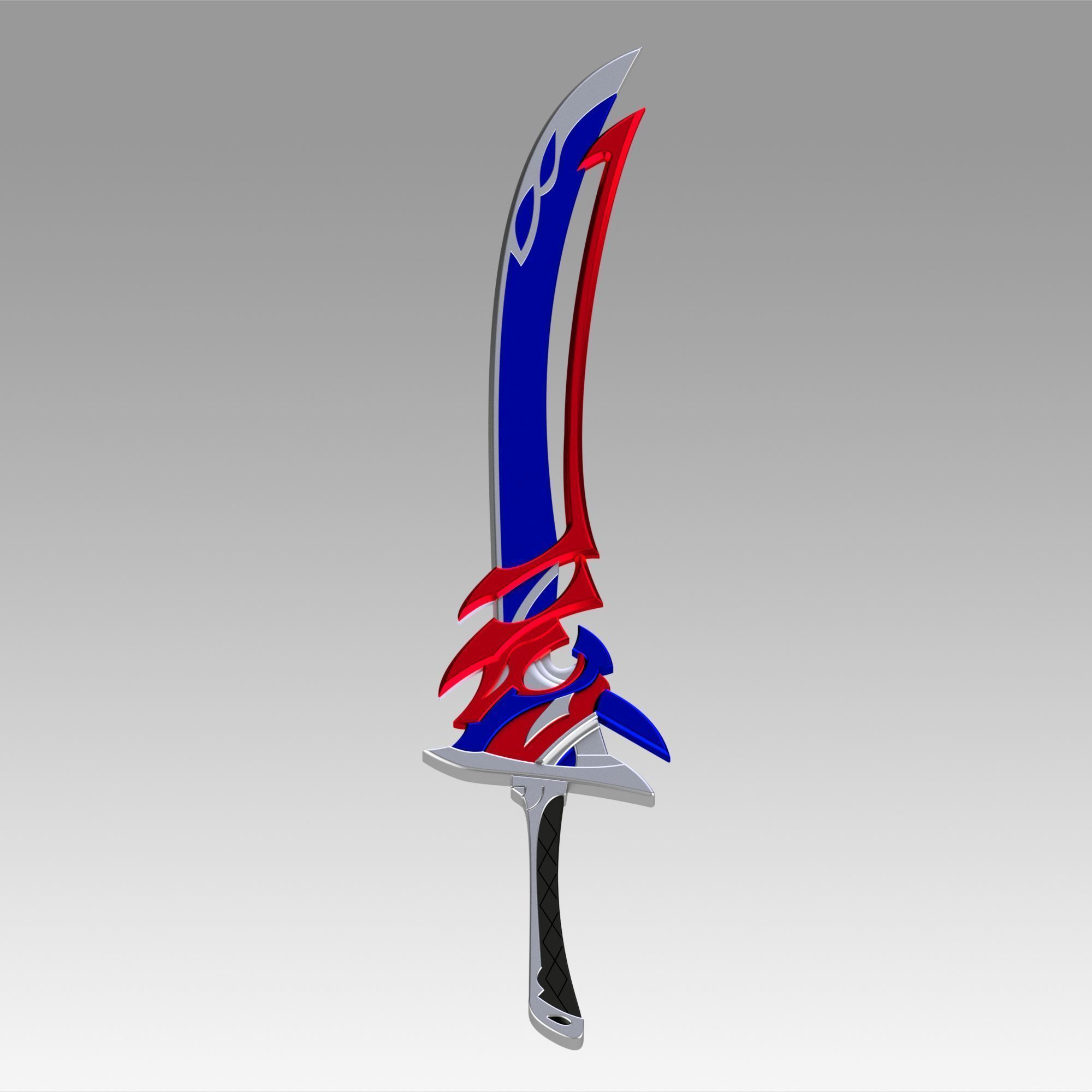 Genshin Impact Arataki Itto Redhorn Stonethresher Sword 3D print model_8