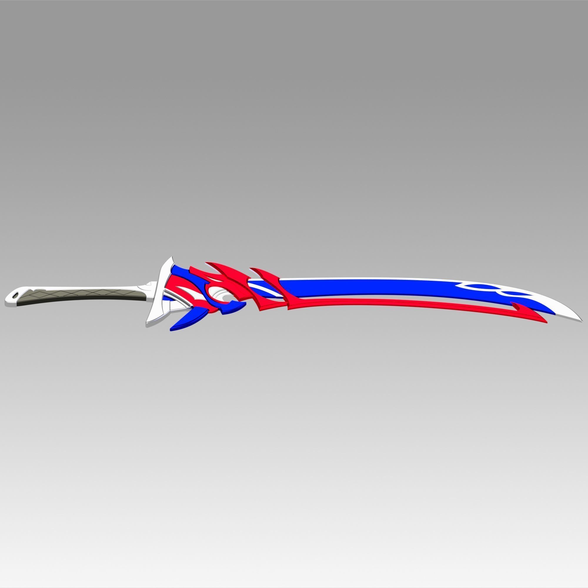 Genshin Impact Arataki Itto Redhorn Stonethresher Sword 3D print model_2