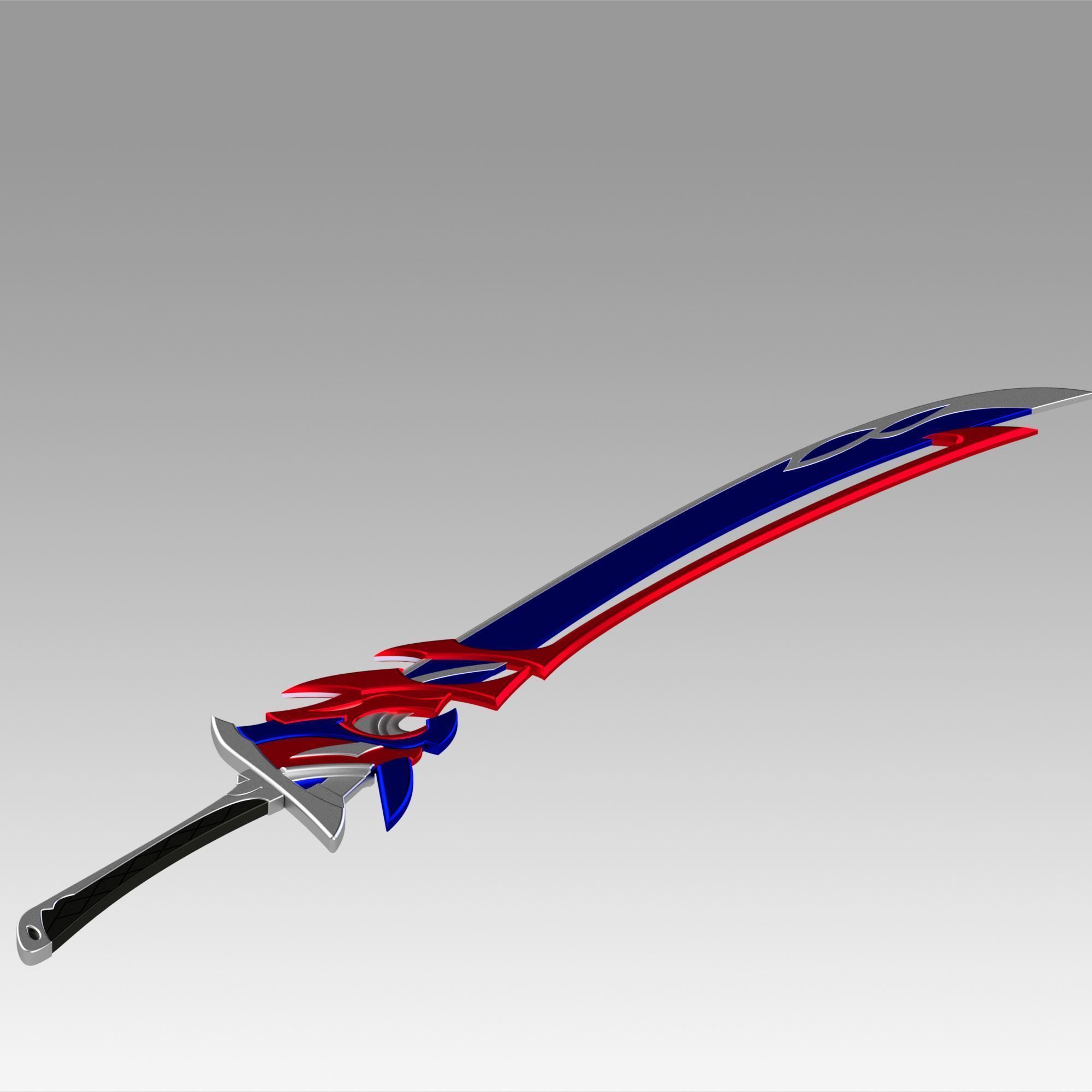 Genshin Impact Arataki Itto Redhorn Stonethresher Sword 3D print model_1