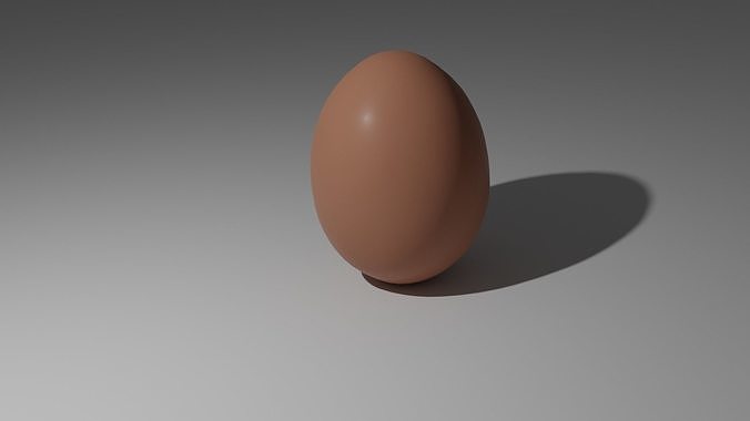 Chicken Egg Low-poly 3D model