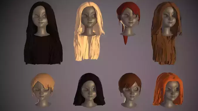 female 8x hair pack with head