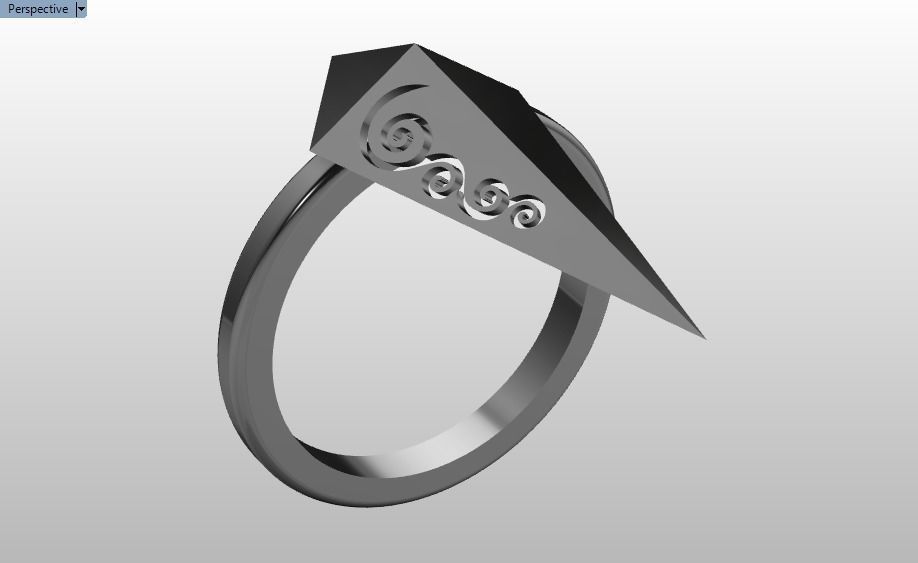 rhombic ring 3D print model_21
