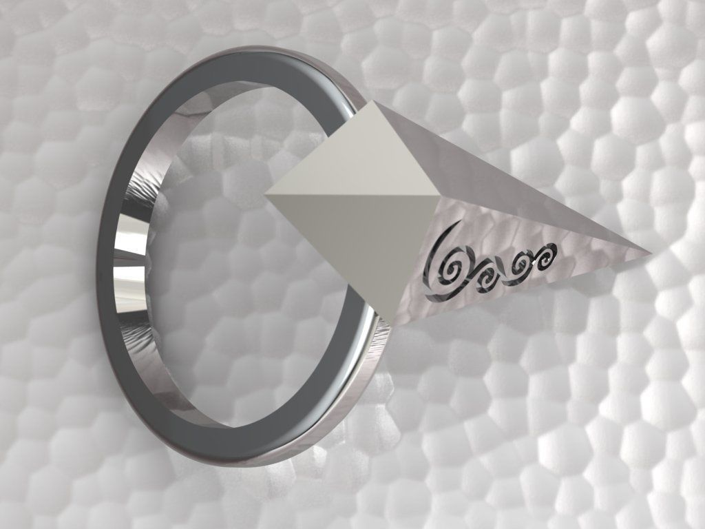 rhombic ring 3D print model_9